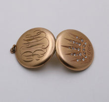 Load image into Gallery viewer, Antique VIctorian Gold Filled Paste Locket Pendant