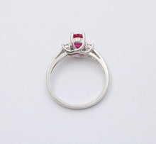 Load image into Gallery viewer, Vintage Ruby Diamonds 10K White Gold Ring