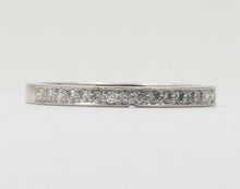 Load image into Gallery viewer, Vintage Diamonds Platinum Stacking Wedding Band