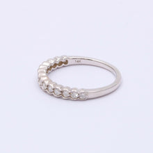 Load image into Gallery viewer, Vintage Diamonds 14K White Gold Wedding Band Stacking Ring