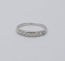 Load image into Gallery viewer, Vintage 18K Gold Diamond Half Eternity Band.