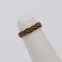 Load image into Gallery viewer, Antique Georgian 14K Yellow Gold Braided Ring Band, Mourning Jewelry