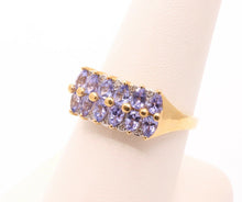 Load image into Gallery viewer, Vintage Tanzanite Diamonds 14K Yellow Gold Ladies Band