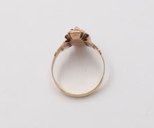 Load image into Gallery viewer, Art Deco Diamonds Garnets 14K Rose Gold Ring
