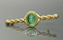 Load image into Gallery viewer, Vintage Italian 18K Yellow Gold Glass Intaglio Pink Sapphire Brooch