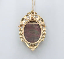 Load image into Gallery viewer, Vintage 14K Yellow Gold Carved Mother Of Pearl Cameo Brooch, Pin.
