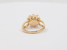 Load image into Gallery viewer, Mikimoto Vintage Pearl Diamonds 14K Yellow Gold Ring