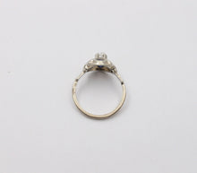 Load image into Gallery viewer, Art Deco Diamond Sapphires 18K White Gold Engagement Cocktail Ring