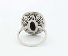 Load image into Gallery viewer, Vintage Ladies Cabochon Opal Diamonds Platinum Ring
