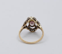 Load image into Gallery viewer, Antique 14K/10K Yellow & White Gold Pink Tourmaline Diamond Ring