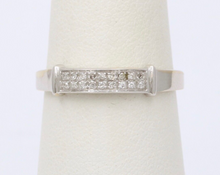 Load image into Gallery viewer, Vintage Diamond 14K White Gold Ring Band, Wedding Band