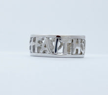 Load image into Gallery viewer, Vintage Love Hope Faith 14K White Gold Ring