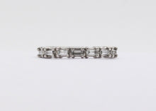 Load image into Gallery viewer, Vintage Ladies Wedding Band Baguette Diamonds Platinum Ring