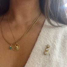 Load image into Gallery viewer, Antique 14K Yellow Gold Three Paste Bar Pin