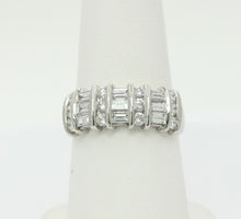 Load image into Gallery viewer, Vintage Ladies Platinum Diamonds Anniversary Wedding Band