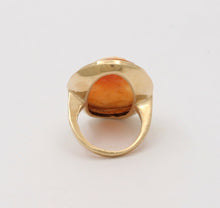 Load image into Gallery viewer, Victorian Style Large Cameo 14K Yellow Gold Ring