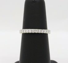 Load image into Gallery viewer, Vintage Ladies Wedding Band Diamonds 14K White Gold