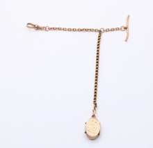 Load image into Gallery viewer, Victorian Antique Watch Chain FOB Locket 14K 10K Yellow Gold