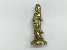 Load image into Gallery viewer, Vintage Guan Yin Holding Baby Brass Statue
