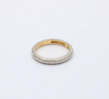 Load image into Gallery viewer, Art Deco W. Wise & Son Flower Blossom 18K White Yellow Gold Wedding Band Ring