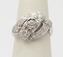 Load image into Gallery viewer, Antique Art Deco Old Mine Cut Diamond 14K White Gold Ring, Engagement Ring.