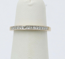 Load image into Gallery viewer, Vintage 14K White Gold Half Eternity DIamond Ring Band