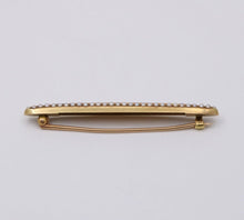 Load image into Gallery viewer, Victorian Pink Enamel Seed Pearls 14K YG Bar Brooch Pin