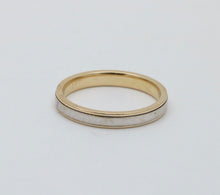 Load image into Gallery viewer, Art Deco Style Men's 14K Yellow White Gold Wedding Band