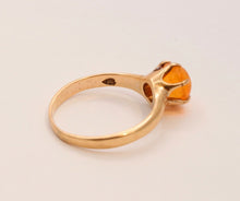 Load image into Gallery viewer, Victorian Mexican Opal Solitaire 14K Yellow Gold Ring