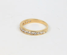 Load image into Gallery viewer, Vintage 14K Yellow Gold Diamond Half Eternity Band