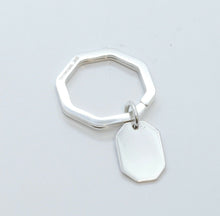 Load image into Gallery viewer, Tiffany and Co. Octagonal Keychain 925 Sterling Silver