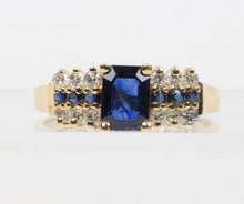 Load image into Gallery viewer, Vintage Sapphire and Diamond 14K Yellow Gold Ladies Ring