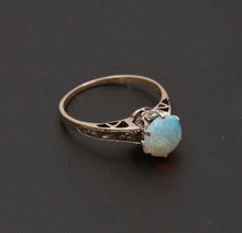 Load image into Gallery viewer, Art Deco Watery Translucent Opal 10K Yellow Gold Ring