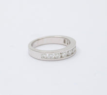Load image into Gallery viewer, Vintage Wedding Band Diamonds 18K White Gold Ring