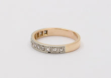 Load image into Gallery viewer, Vintage Emerald Cut Rubies 14K Yellow Gold Wedding Band