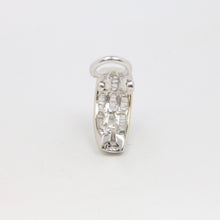 Load image into Gallery viewer, 14K White Gold Channel Set Diamond Earrings