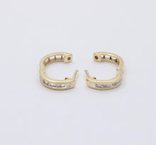 Load image into Gallery viewer, Minimize Diamond 10K Yellow Gold Small Huggies Earrings
