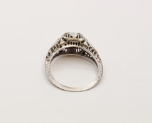 Load image into Gallery viewer, Art Deco Diamond 18K White Gold Ring