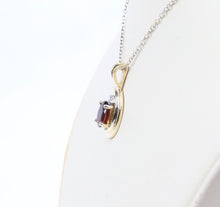 Load image into Gallery viewer, Vintage Garnet Diamond 14K Yellow Gold Pendant