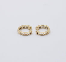 Load image into Gallery viewer, Minimize Diamond 10K Yellow Gold Small Huggies Earrings