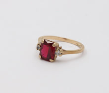 Load image into Gallery viewer, Victorian Ruby Diamonds 10K Rose Gold Ring
