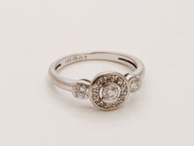 Load image into Gallery viewer, Nicely Designed Vintage Diamonds 14K White Gold Ring