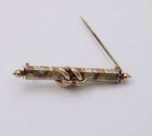Load image into Gallery viewer, Antique Victorian Tri- Color 10K Gold Pearl Bar Pin, Antique Brooch