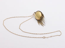 Load image into Gallery viewer, Victorian Rose Cut Diamond Turquoise 14K Yellow Gold Pendant