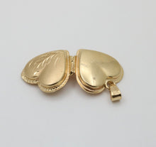 Load image into Gallery viewer, Vintage 14K Yellow Gold Heart Locket Pendant Charm