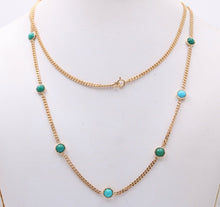 Load image into Gallery viewer, Long Vintage 14k Yellow Gold Chain Necklace, Vintage Curb Link, Guard Lorgnette