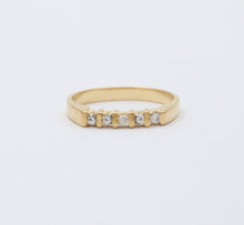 Load image into Gallery viewer, Vintage 18K Yellow Gold Diamond Band, Wedding Band.