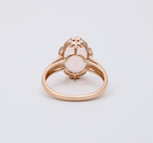Load image into Gallery viewer, Sweet 14K Rose Gold Peach Morganite Solitaire Ring, Cocktail Ring