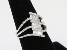 Load image into Gallery viewer, Vintage 18K White Gold Diamond Knuckle Ring
