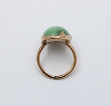 Load image into Gallery viewer, Victorian Cabochon Turquoise 14K Yellow Gold Ring